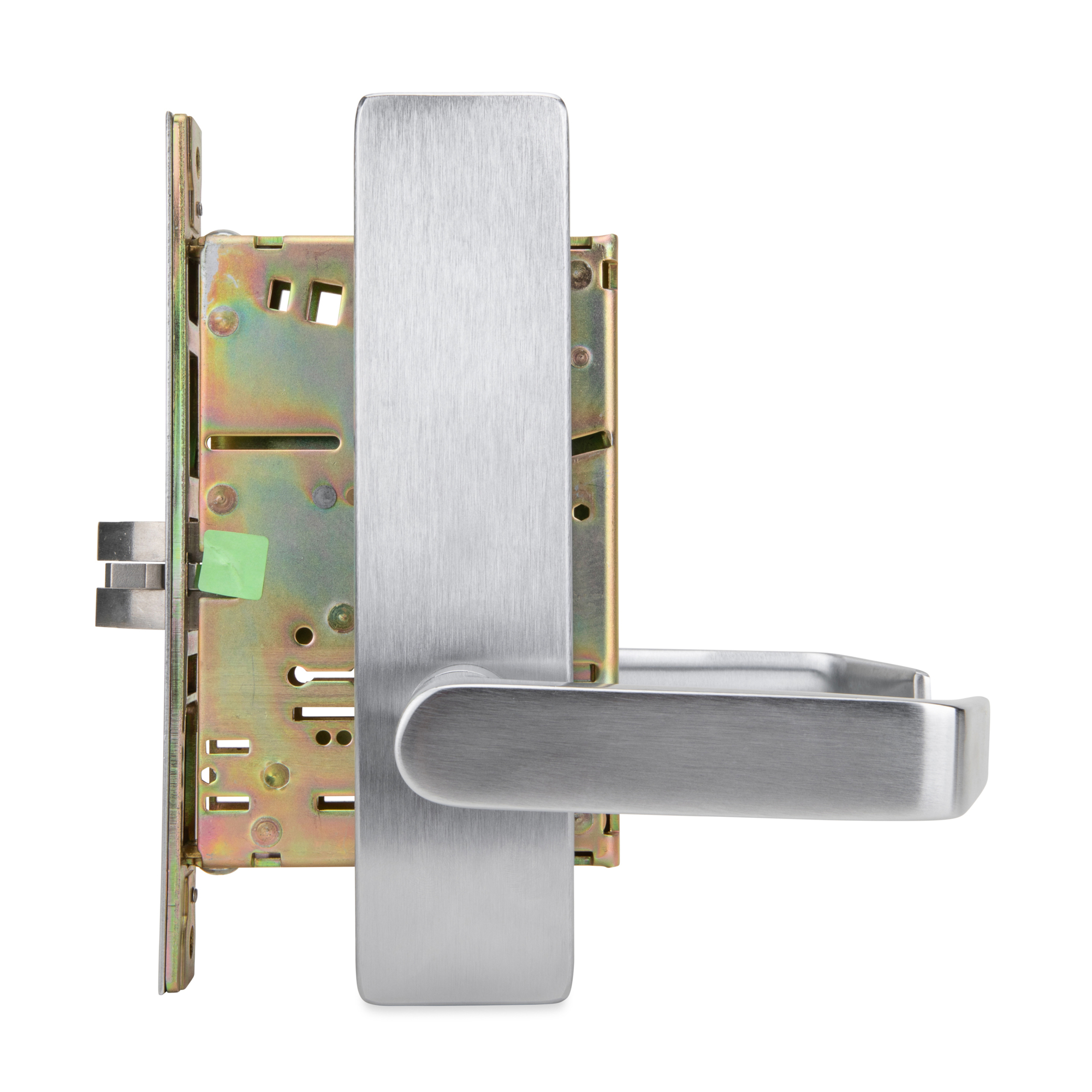 Trans Atlantic DXML Series Passage Mortise Lock Door Handle — Grade 1, Brushed Chrome, Right-Handed Lever, Model# DL-DXML10SERH-US26D